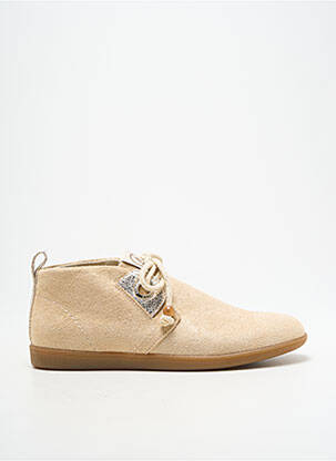 Bottines/boots tissage satiné talon plat jusqu'à 3cm or ARMISTICE femme
