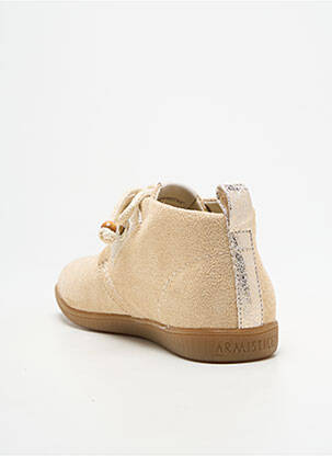 Bottines/boots tissage satiné talon plat jusqu'à 3cm or ARMISTICE femme