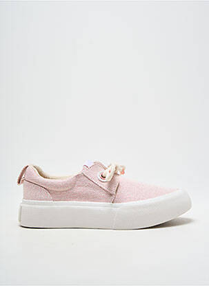 Baskets tissage satiné talon plat jusqu'à 3cm rose ARMISTICE femme