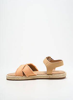 Sandales/nu pieds matière lisse talon plat jusqu'à 3cm orange ARMISTICE femme