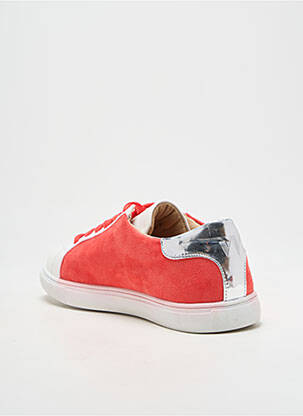 Baskets bout rond talon plat jusqu'à 3cm orange VANESSA WU femme
