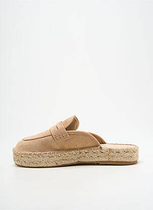 Espadrilles bout rond talon plat jusqu'à 3cm beige VANESSA WU femme