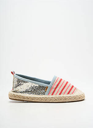 Espadrilles bout rond talon plat jusqu'à 3cm argent ONLY femme