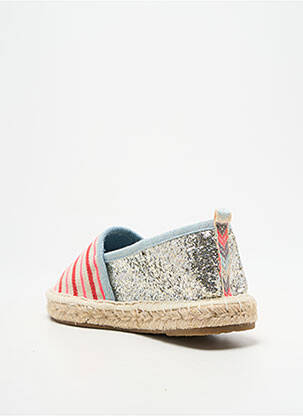 Espadrilles bout rond talon plat jusqu'à 3cm argent ONLY femme