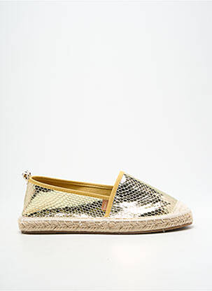 Espadrilles tissage satiné talon plat jusqu'à 3cm or ONLY femme