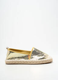 Espadrilles tissage satiné talon plat jusqu'à 3cm or ONLY femme