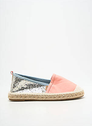 Espadrilles bout rond talon plat jusqu'à 3cm argent ONLY femme