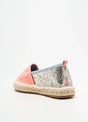 Espadrilles bout rond talon plat jusqu'à 3cm argent ONLY femme