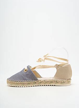 Espadrilles fermeture lacets talon plat jusqu'à 3cm or ARMISTICE femme