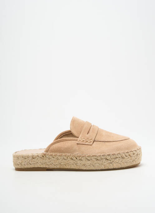 Espadrilles bout rond talon plat jusqu'à 3cm beige VANESSA WU femme