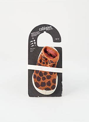 Chaussons/pantoufles bout rond bout rond marron COLLEGIEN garçon