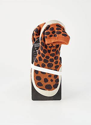 Chaussons/pantoufles impression bout rond marron COLLEGIEN enfant