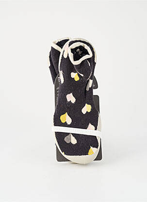Chaussons/pantoufles bout rond bout rond noir COLLEGIEN fille