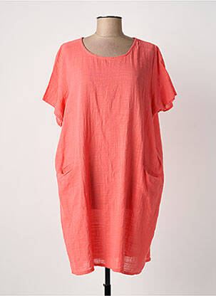 Robe courte manches courtes manches courtes rose ITALY MODA femme