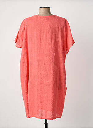 Robe courte manches courtes manches courtes rose ITALY MODA femme