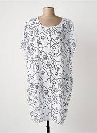 Robe courte sans manche sans manche blanc NEW COLLECTION femme