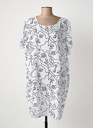 Robe courte sans manche sans manche blanc NEW COLLECTION femme