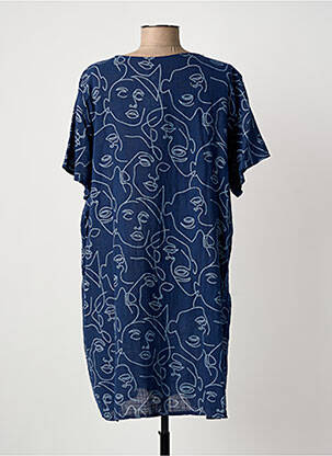 Robe courte manches courtes manches courtes bleu NEW COLLECTION femme