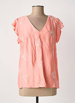 Top manches courtes manches courtes orange MAELLE femme