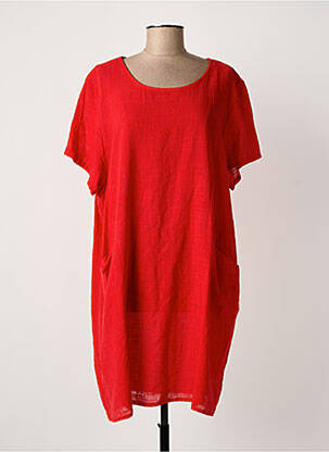 Robe courte manches courtes manches courtes rouge NEW COLLECTION femme