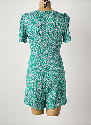 Combishort col cache-coeur manches courtes vert COPPEROSE femme