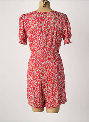 Combishort col cache-coeur manches courtes rouge COPPEROSE femme
