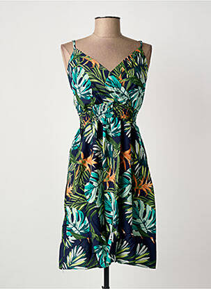 Robe mi-longue bleu ELENA Z femme