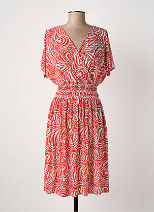 Robe mi-longue rouge ELENA Z femme