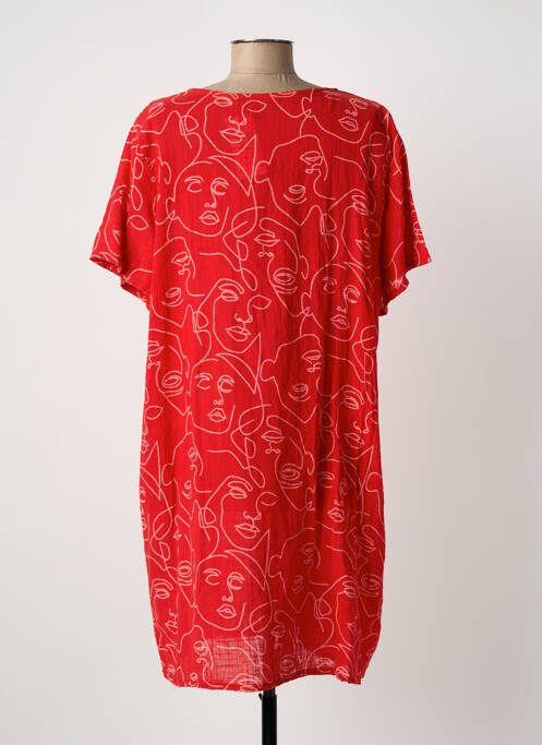 Robe courte manches courtes manches courtes rouge NEW COLLECTION femme