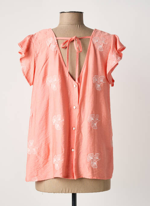 Top manches courtes manches courtes orange MAELLE femme