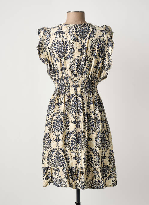 Robe mi-longue bleu ELENA femme