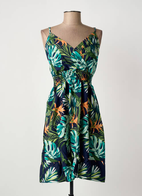 Robe mi-longue bleu ELENA Z femme