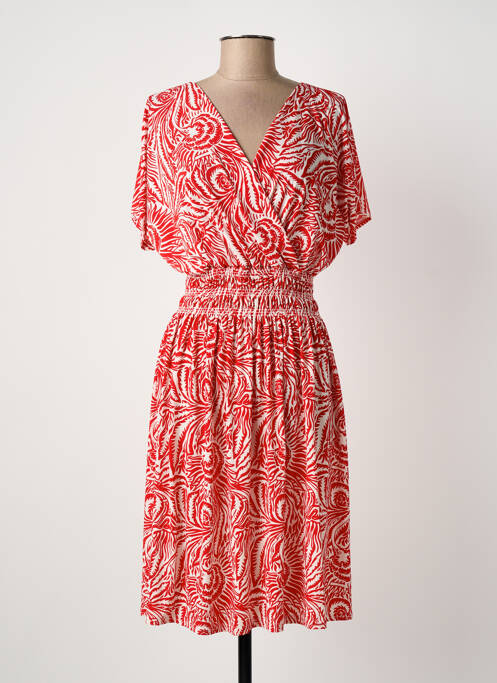 Robe mi-longue rouge ELENA Z femme