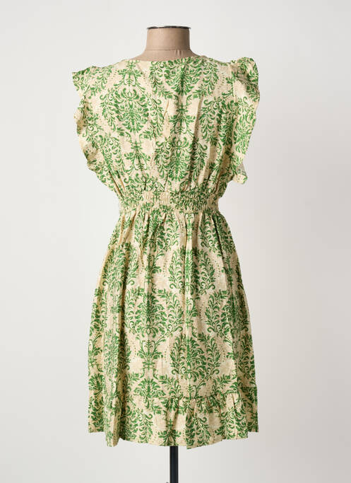 Robe mi-longue vert ELENA femme