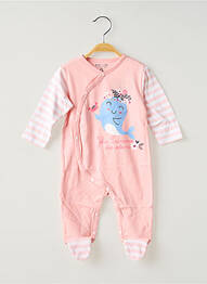 Pyjama fermeture pressionnée rose DOO & BO fille