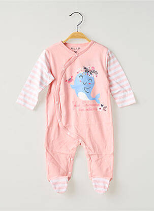 Pyjama fermeture pressionnée rose DOO & BO fille