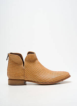 Bottines/boots tissage satiné talon plat jusqu'à 3cm marron KING TARTUFOLI femme