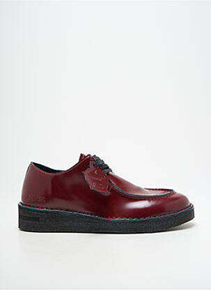 Derbies matière lisse talon plat jusqu'à 3cm rouge OSWEN femme