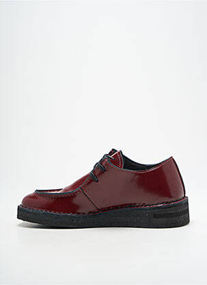Derbies matière lisse talon plat jusqu'à 3cm rouge OSWEN femme