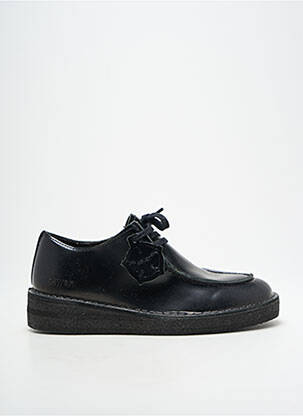 Derbies tissage satiné talon plat jusqu'à 3cm noir OSWEN femme