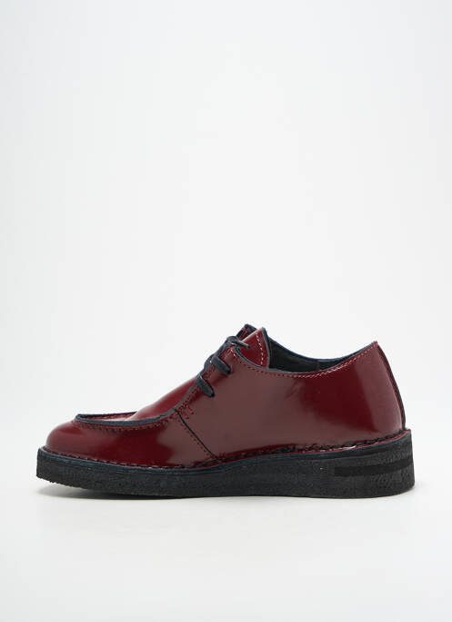 Derbies matière lisse talon plat jusqu'à 3cm rouge OSWEN femme