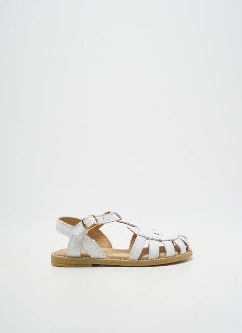 Sandales/Nu pieds blanc EMILE ET IDA fille