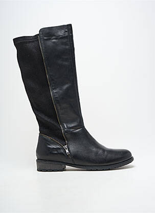 Bottes tissage satiné talon plat jusqu'à 3cm noir REMONTE femme