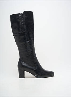 Bottes tissage satiné talon de 4 à 6cm noir ARA femme