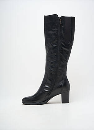 Bottes tissage satiné talon de 4 à 6cm noir ARA femme
