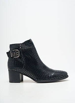 Bottines/boots tissage satiné talon de 4 à 6cm noir MAM'ZELLE femme