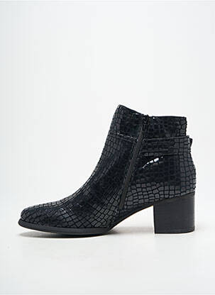 Bottines/boots tissage satiné talon de 4 à 6cm noir MAM'ZELLE femme