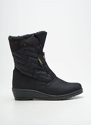 Bottines/boots fourrée talon plat jusqu'à 3cm noir SAMITEX femme