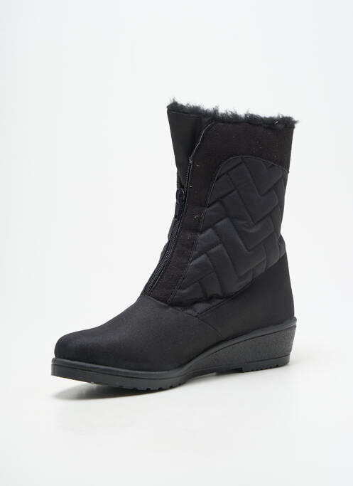 Bottines/boots fourrée talon plat jusqu'à 3cm noir SAMITEX femme