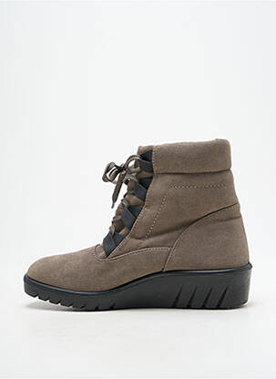 Bottines/boots fermeture zip et lacets talon plat jusqu'à 3cm gris ROMIKA femme